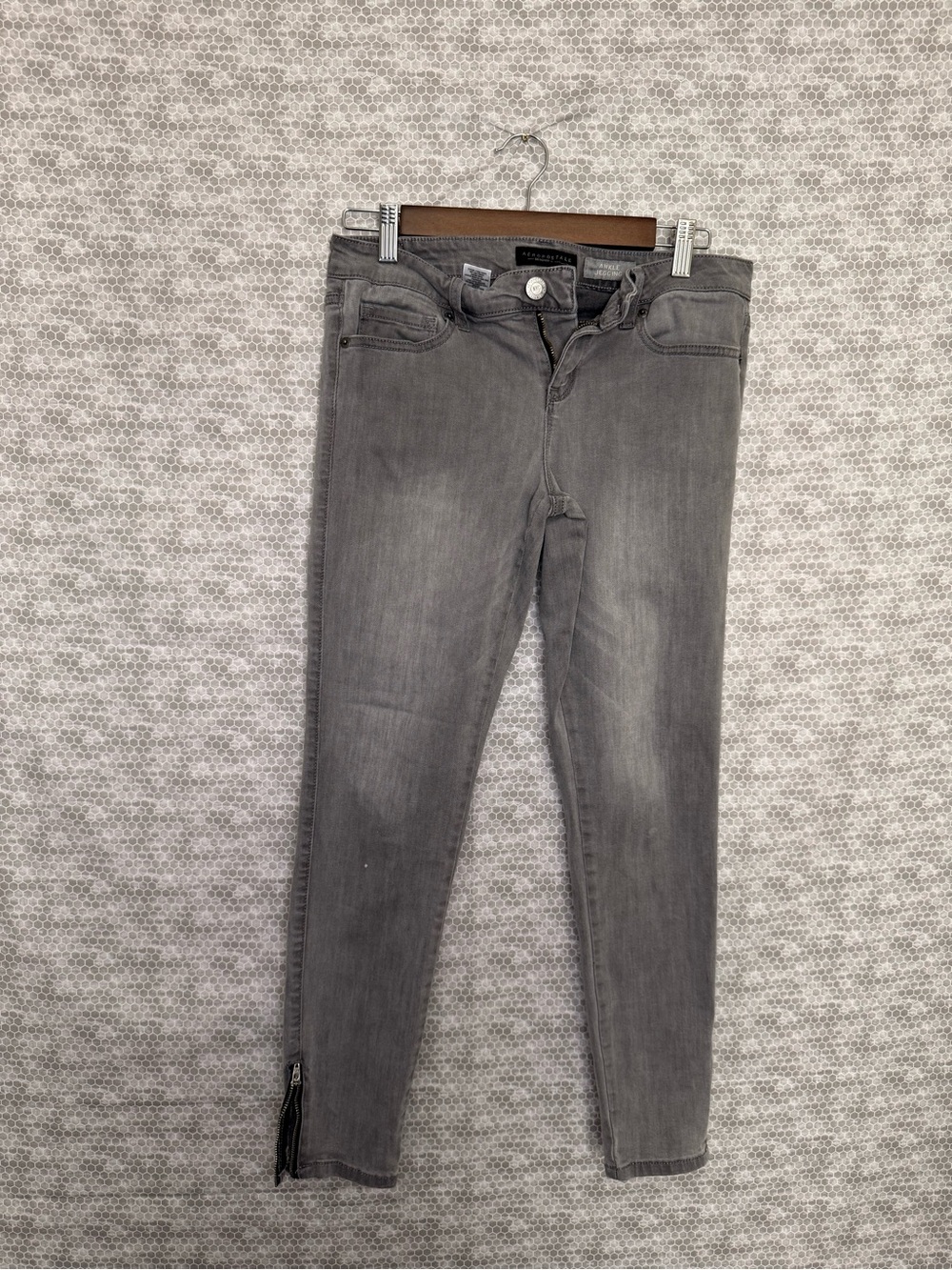 Aeropostale Gray Ankle Jegging Jeans Size 8 Regular Women's